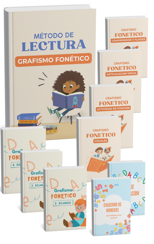 Método de lectura GRAFISMO FONETICO 📖🔠- 10 LIBROS + 4 🎁