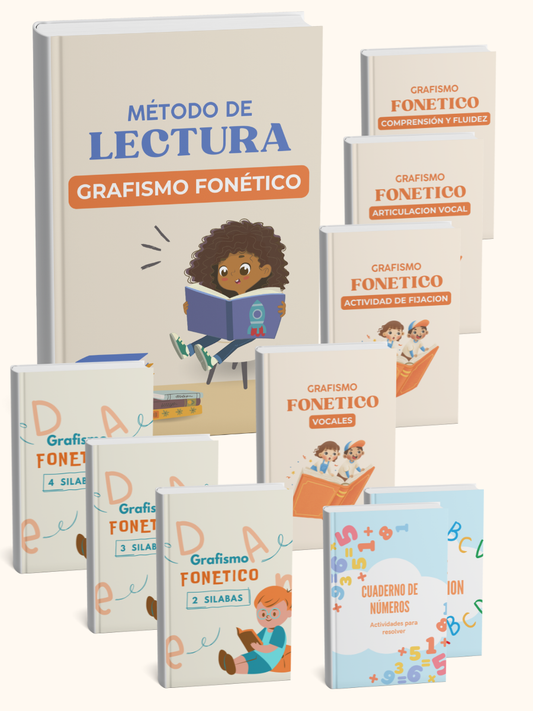 Método de lectura GRAFISMO FONETICO 📖🔠- 10 LIBROS + 4 🎁